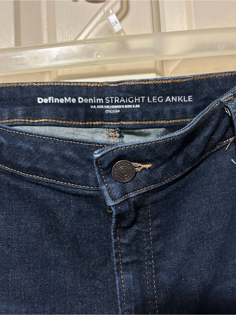 Chico's Dark Indigo Straight-Leg Jeans - Picture 4 of 4